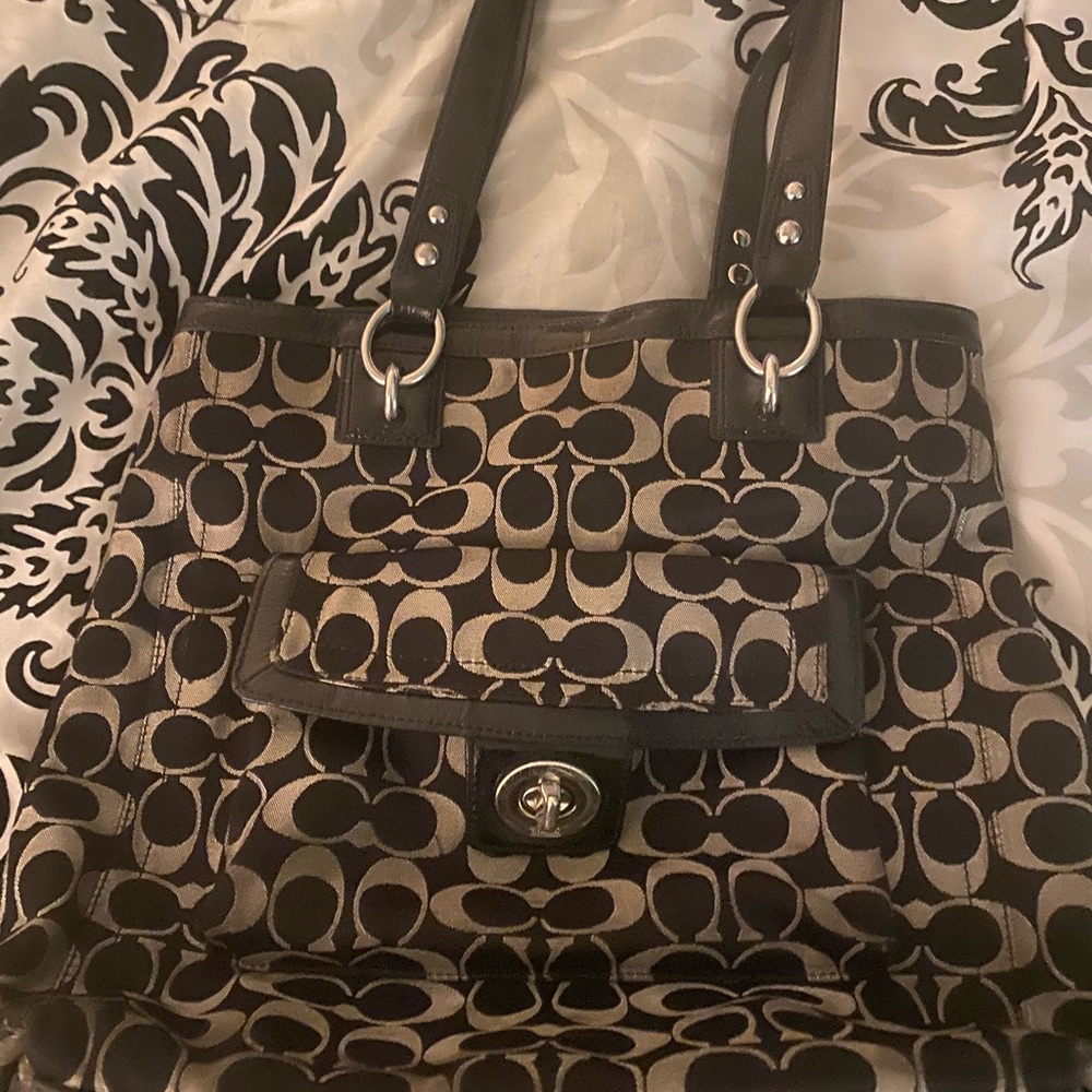 Authentic Black Coach Tote